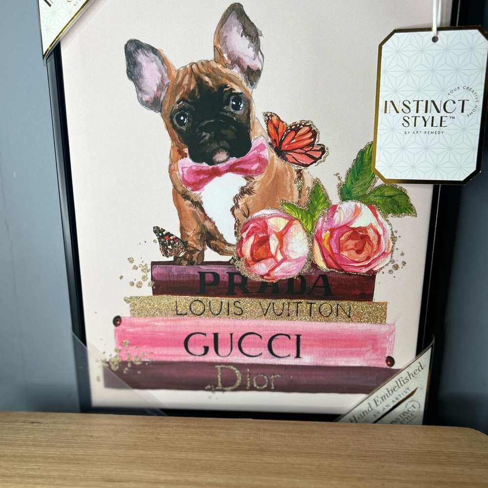 “A Very Glam Pup” Canvas Art